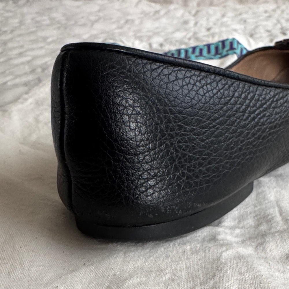 Tory Burch Claire Black Flats with Gold Accents - Picture 4 of 5